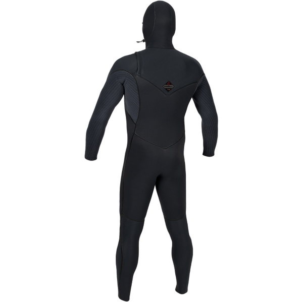 2026 O'Neill Mens Hyperfreak Fire+ 5/4mm Chest Zip Hooded Wetsuit 5725 - Black